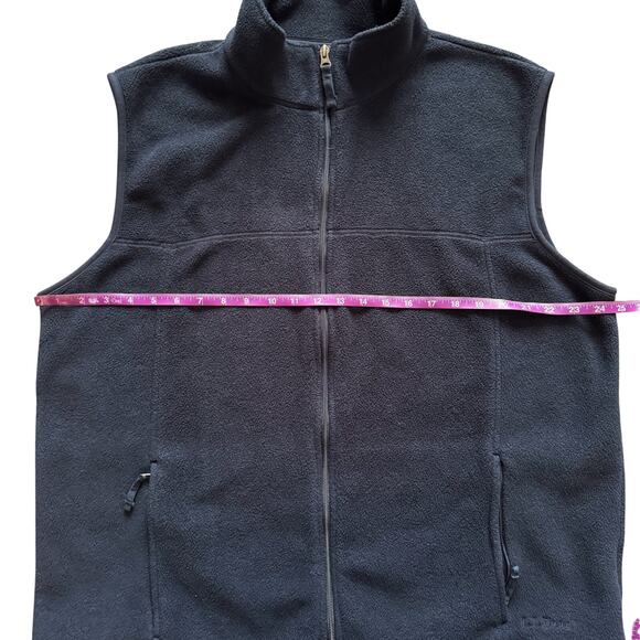 L.L. Bean Fleece Vest Mens Sz XL Reg Blue Navy Zip up Activewear Polartec - Picture 4 of 10